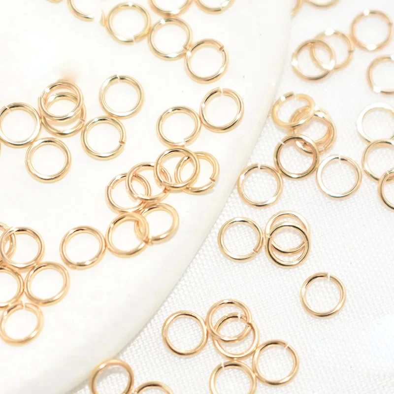 Jump Ring 14K Gold Filled Open Jump Rings 14K Gold Split Ring For Making DIY Jewelry Findings Tarnish Resistant Jewelry Findings