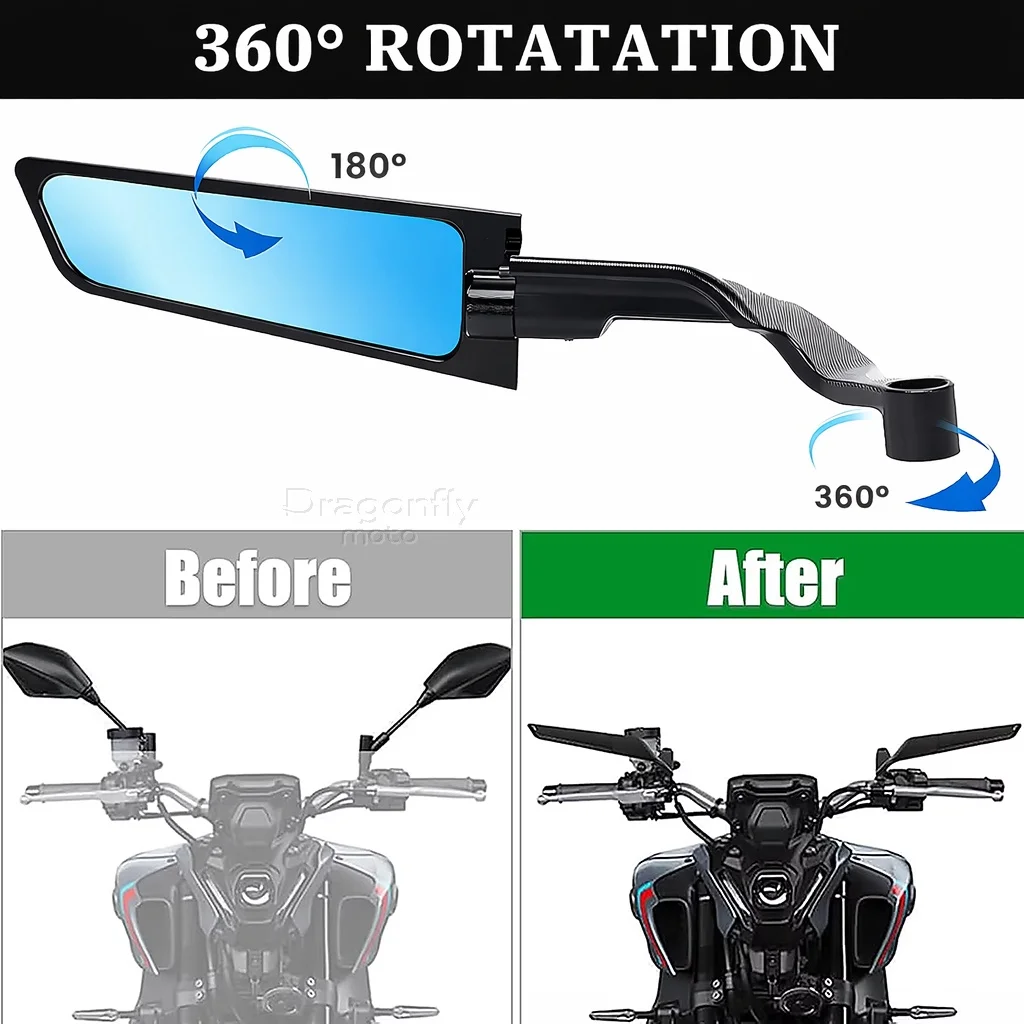 Motorcycle Rearview Mirrors for KTM Duke 125 200 250 390 690 790 890 Super Duke 990 1290 1390 Wind Wing Stealth Side View Mirror view 5