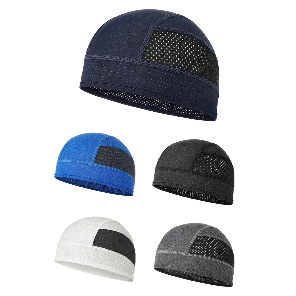 

New Breathable Helmet Inner Cap Quick Dry Simple Beanie Cap Sweat Absorption Mesh Hat Men