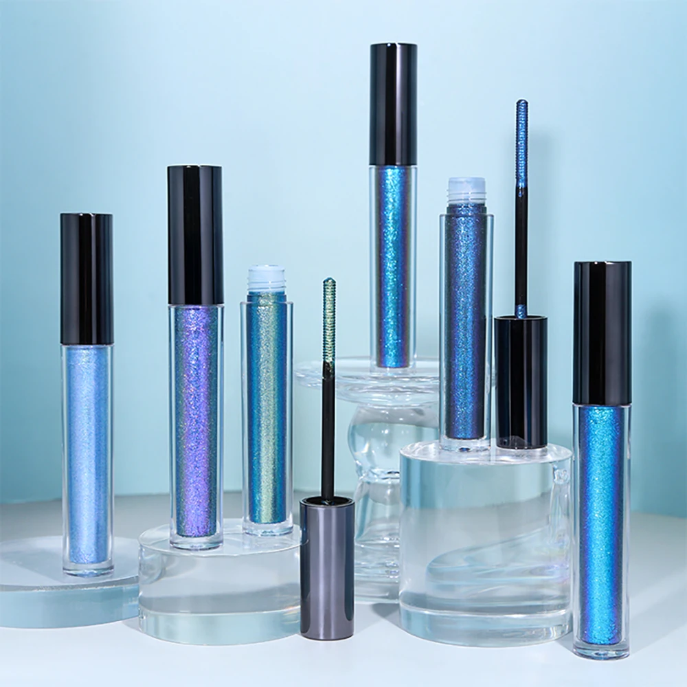 Private Label Mascara Custom Logo Chameleon Mascaras Colorful Vegan Lengthening Diamond-Like Sparkle Long-Lasting Curly Makeup