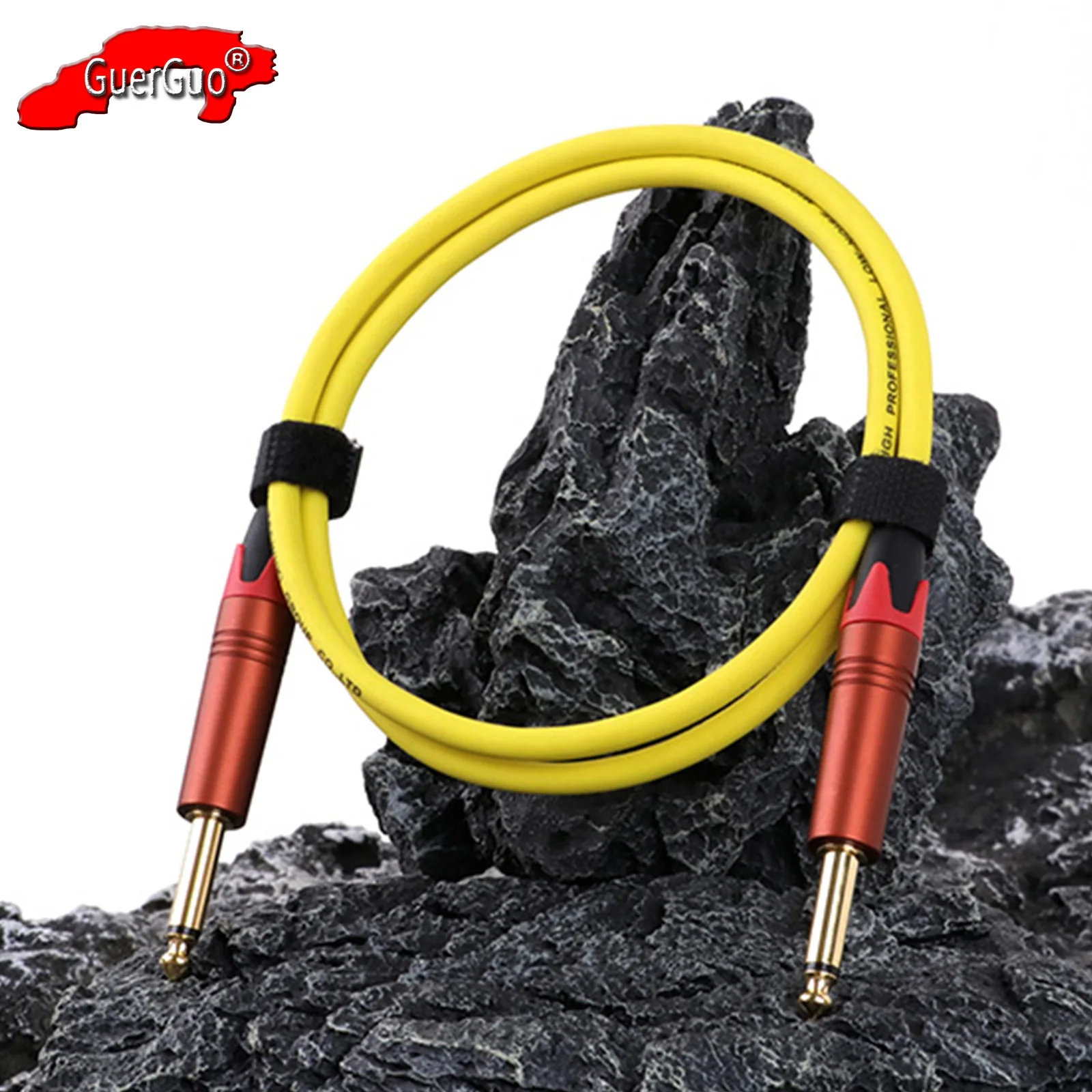 

Guitar Cable,Straight 6.35mm 1/4" TS Mono Jack Male to Male Audio Cord Compatible with Electric Guitar Bass Amplifier Keyboard