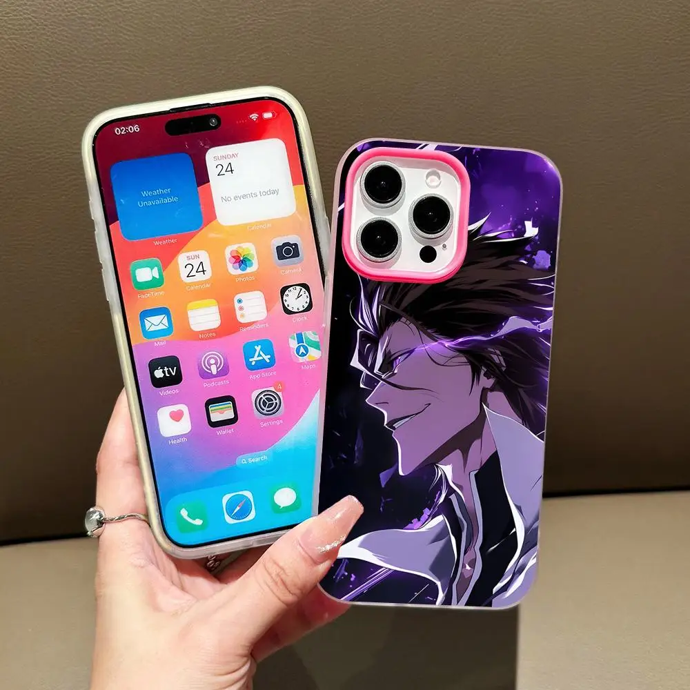 

Чехол для телефона Aizen Sosuke Jelly, двухслойный, розово-красный, для iPhone 17 16 15 14 13 12 11 Air Pro Max Plus, защитный