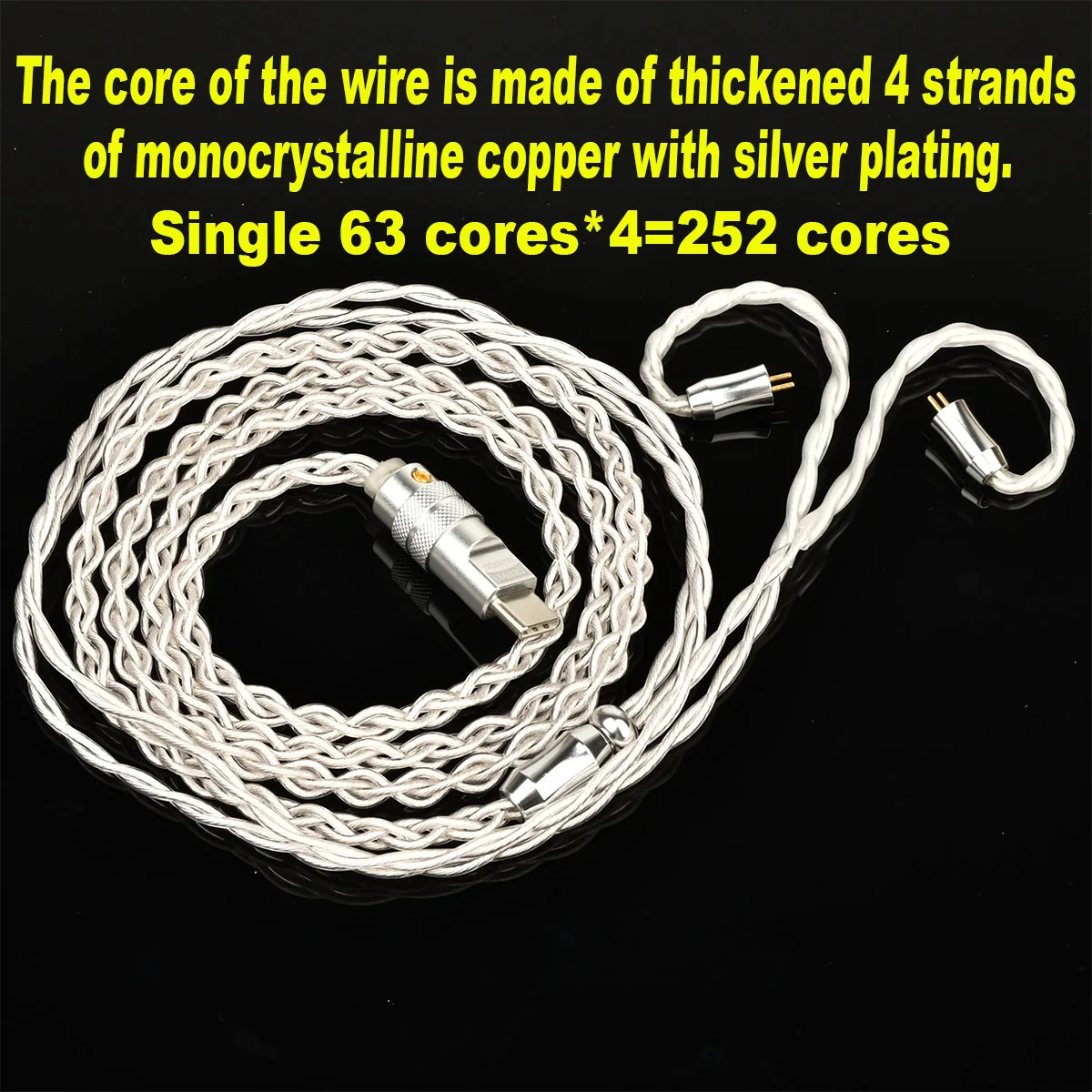 Кабель для наушников Tiandirenhe типа c с CX31993 Max97220 Dual Op Amp DAC 4 Strand Bold Cable Mmcx 0,78 Ie900 IE80 QDC ZSN