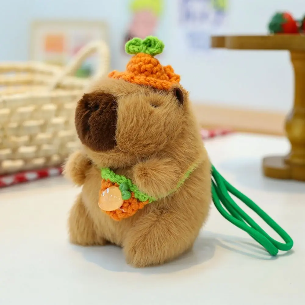 ตุ๊กตาสัตว์ Capybara พวงกุญแจตุ๊กตา Interactive ตุ๊กตา Plush ตุ๊กตา Capybara ตุ๊กตาการ์ตูนตุ๊กตานุ่ม Guinea Pig จี้