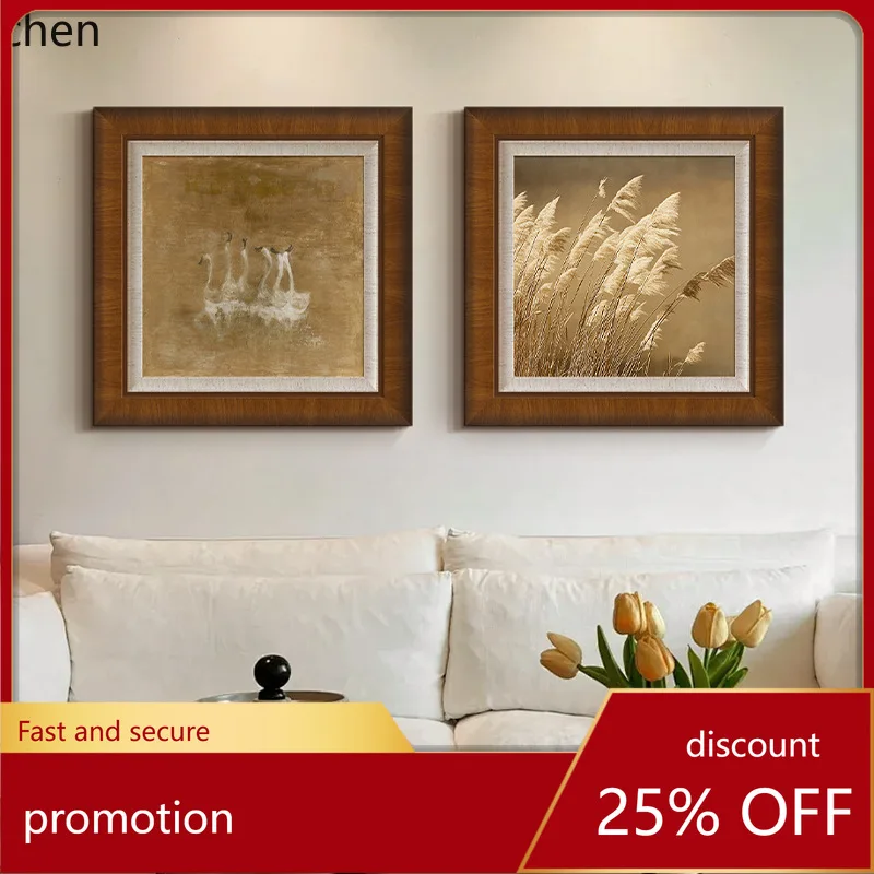 

YFY living room decorative painting - high-end vintage restaurant wall art - master bedroom combination painting