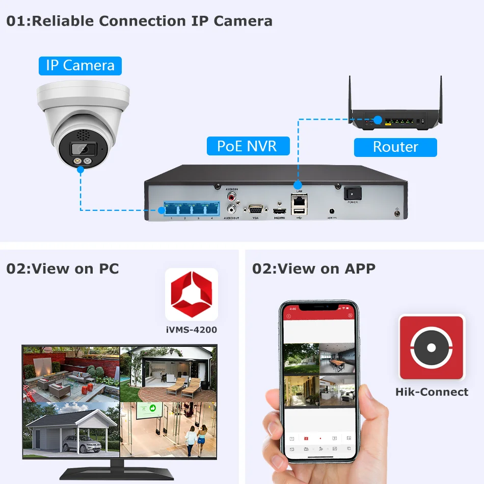 Imagem -06 - Hikvision-câmera de Rede de Vigilância Compatível com Colorvu ip Áudio Bidirecional Alarme de Som e Luz Slot para Cartão sd 8mp Summer Sale