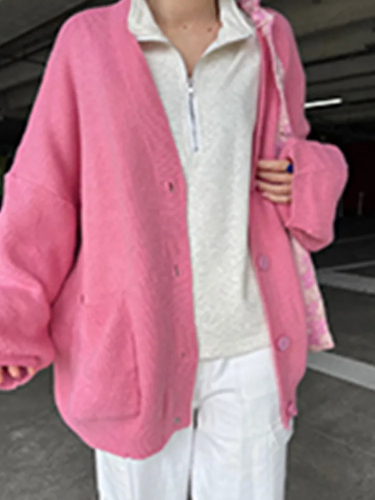 Yangelo Street Y2K Women\'s Oversize Semi-zipper Lapel Sweatshirt Solid Color Casual Long Sleeve Short Pullover