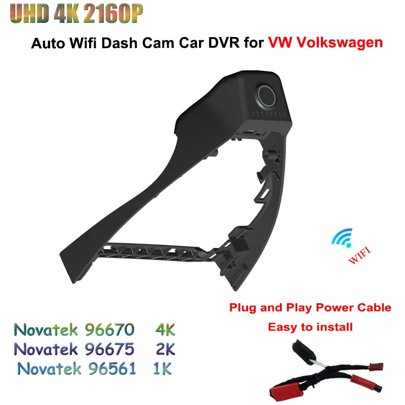 

Автомобильный видеорегистратор Ultra HD 2160P 4K, специальный видеорегистратор для VW Volkswagen Tavendor 2023 2024 2025, видеорегистратор 2K WIFI, видеорегистратор для вождения