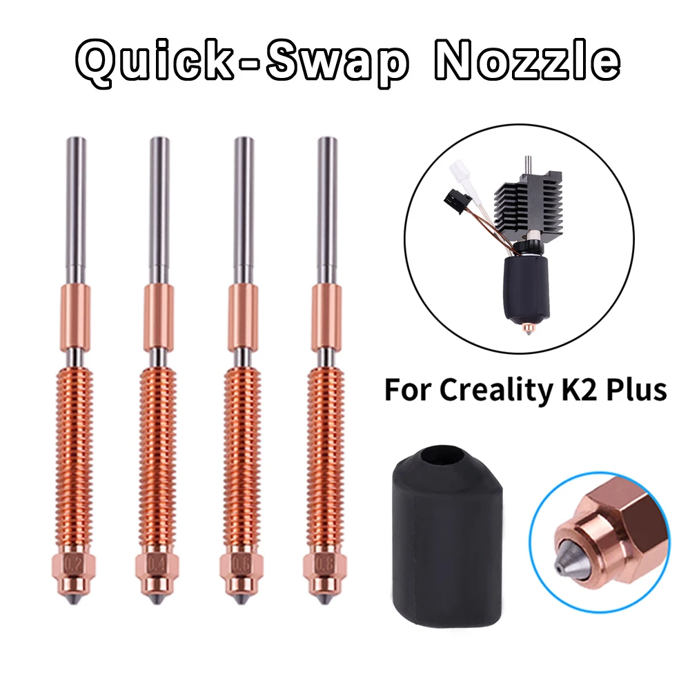 

Quick-Swap Nozzle For Creality K2 Plus All-in-one Nozzle For K2 Plus Hi Combo Hotend 3D Printer Parts Hardened Steel Nozzles