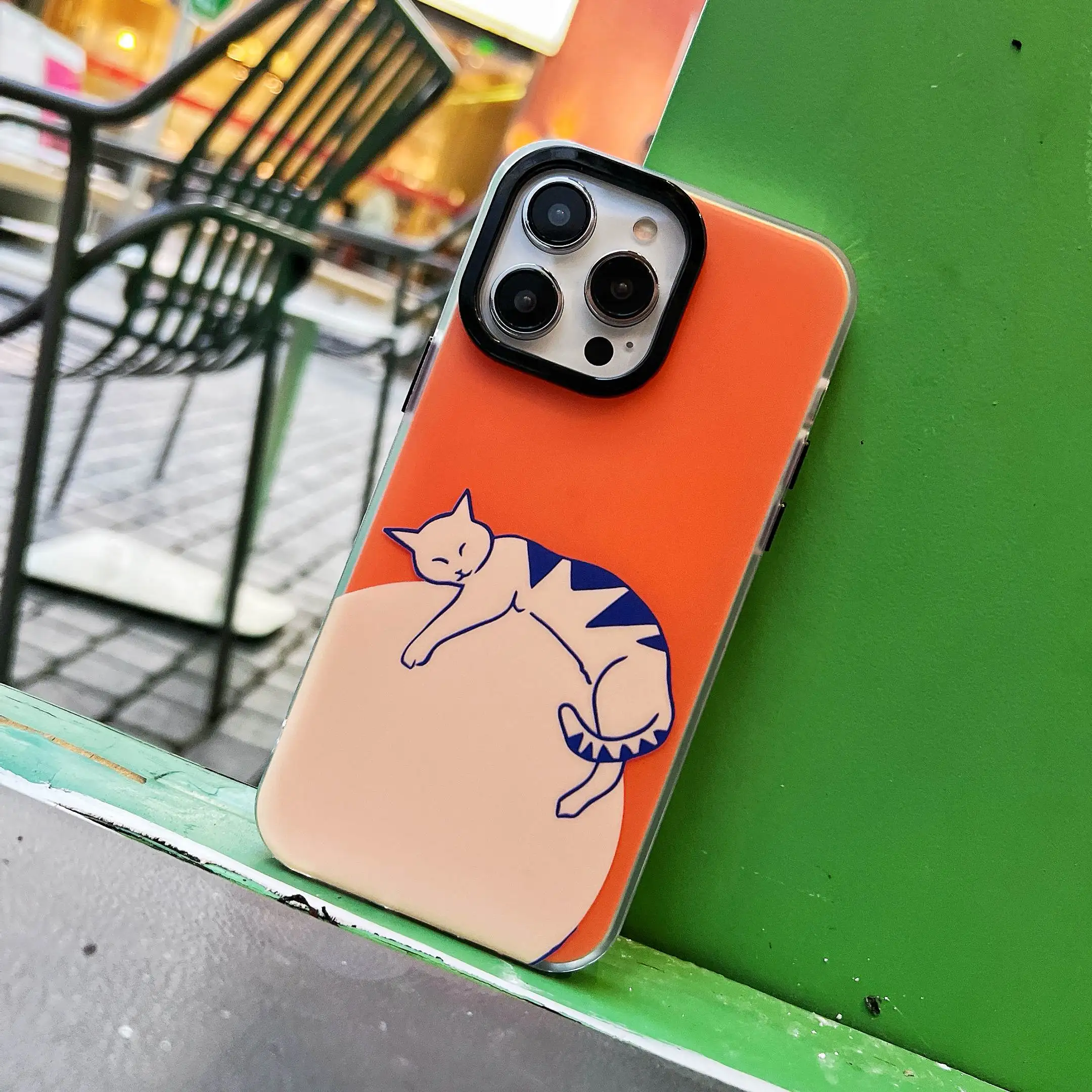 Süße schlafende Katze orange Handyhülle für iPhone 16, 16pro 16Promax 15 15pro 15Promax 14 14pro 14Promax 13 13Pro 13Promax Neu