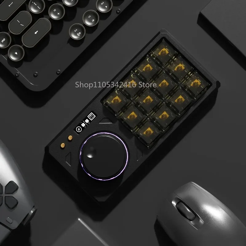 ForcePad RE Aluminum Mechanical Keyboard, 12 Keys + Knob, Hot-Swap RGB Wired Custom Keyboard for PC & Gifting