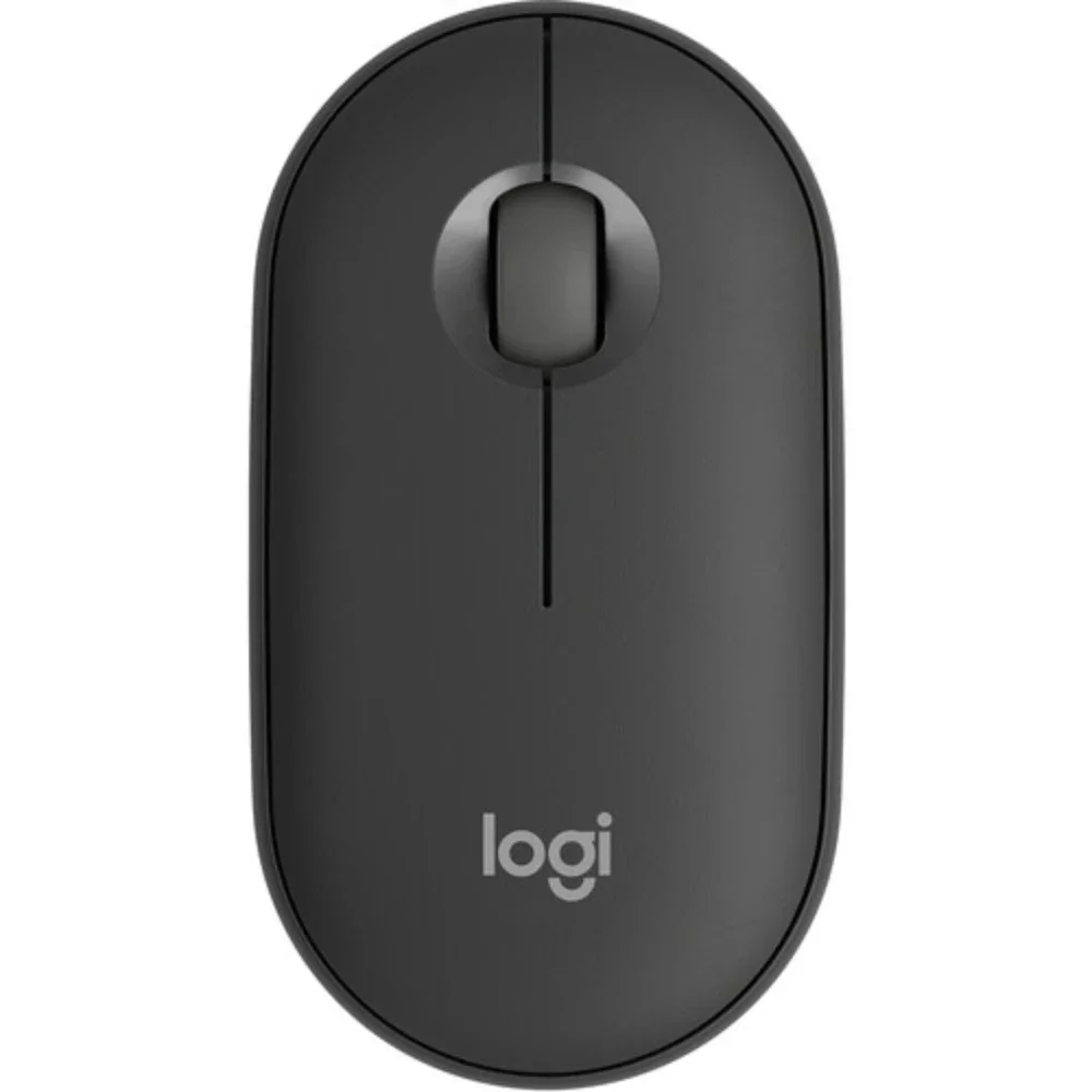 Logitech Pebble M350 Mouse silencioso Bluetooth 2.4G modo duplo compatível com laptops (grafite tonal) preto