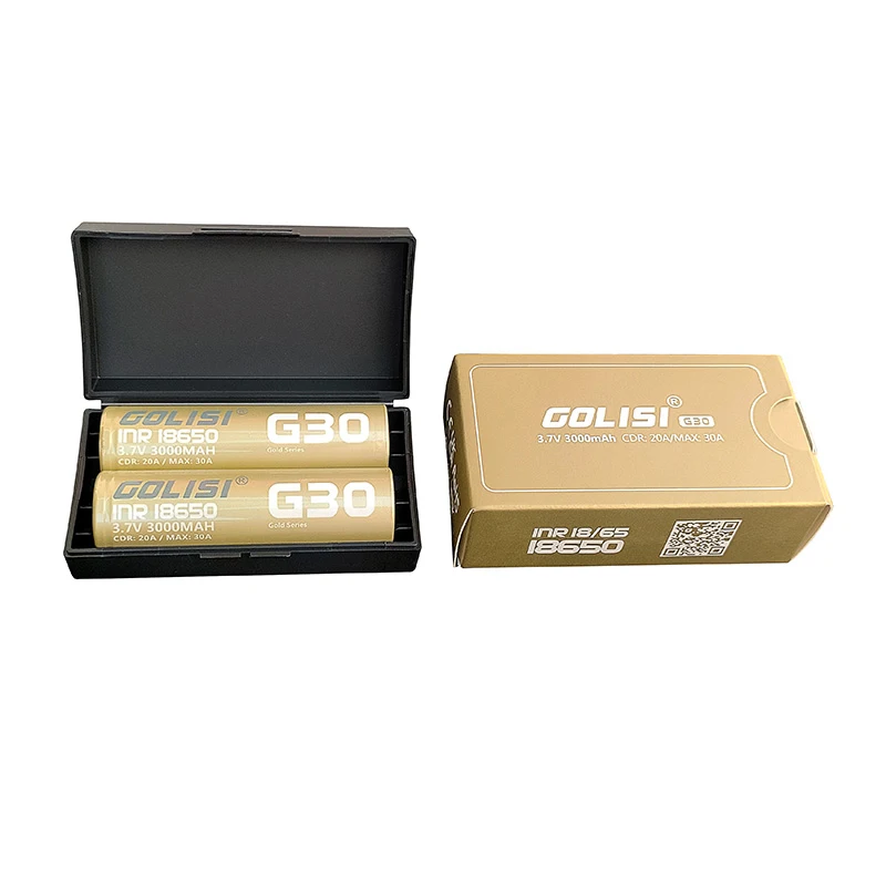 الأصلي GOLISI G30 18650 بطارية 3000mah 3.7V 30A عالية استنزاف قابلة للشحن بطاريات ليثيوم قدرة عالية 100% الصف أ خلية