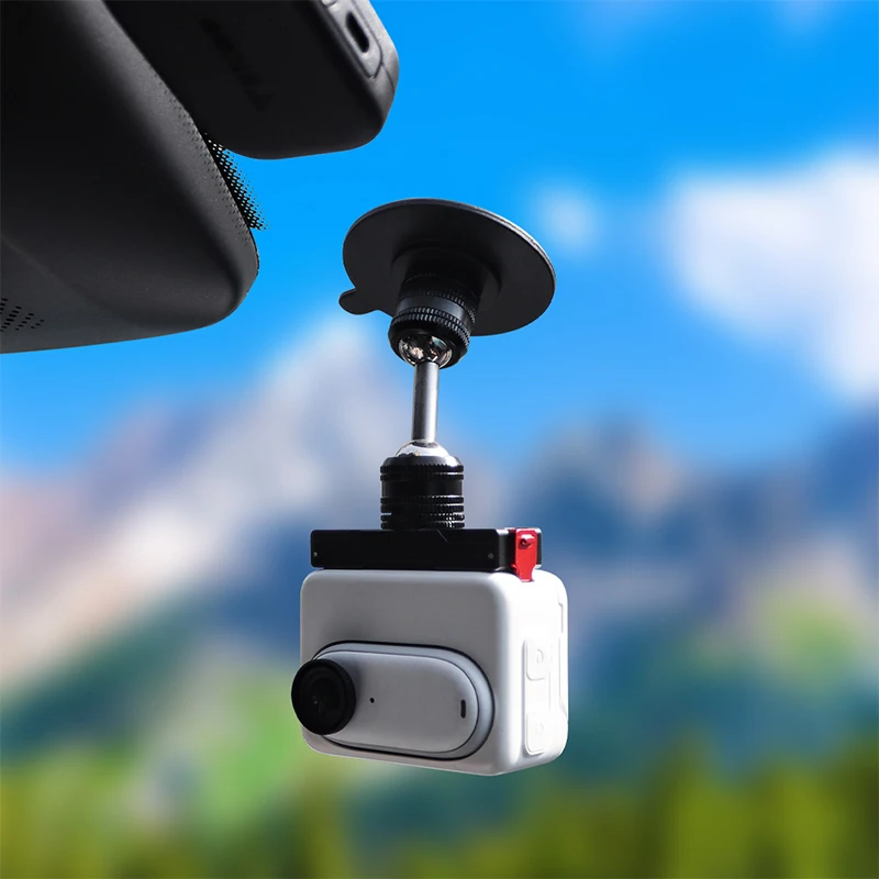 Base magnética de doble cabezal de bola giratoria 360 para GoPro 13 para DJI OSMO360 Action 3/4/5 Pro Insta360 Go3 X4 soporte para trípode de cámara de acción