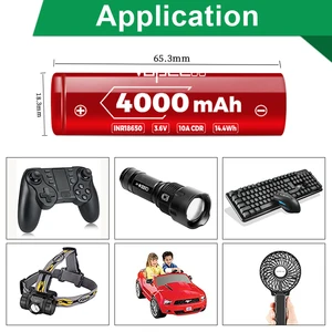 Batterie 18650 der höchsten ursprünglichen Kapazität Vapcell 4000mAh N40 INR 10a 3,6 V wiederaufladbare Batterien für Laterne 10 Hauptverkauf Batterie Vapo - №3