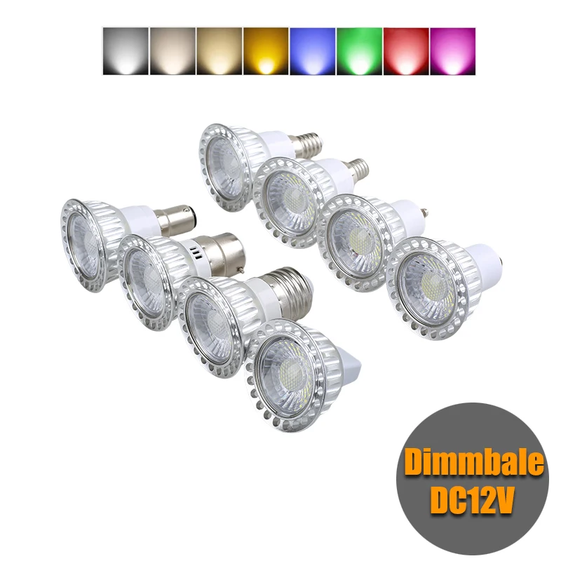 

Brightness 10W Dimmable LED Spotlight GU10 GU5.3 E27 E14 E12 Bulbs 12V Decorative Cob Light MR16 Replace 50W led Lighting Lamps