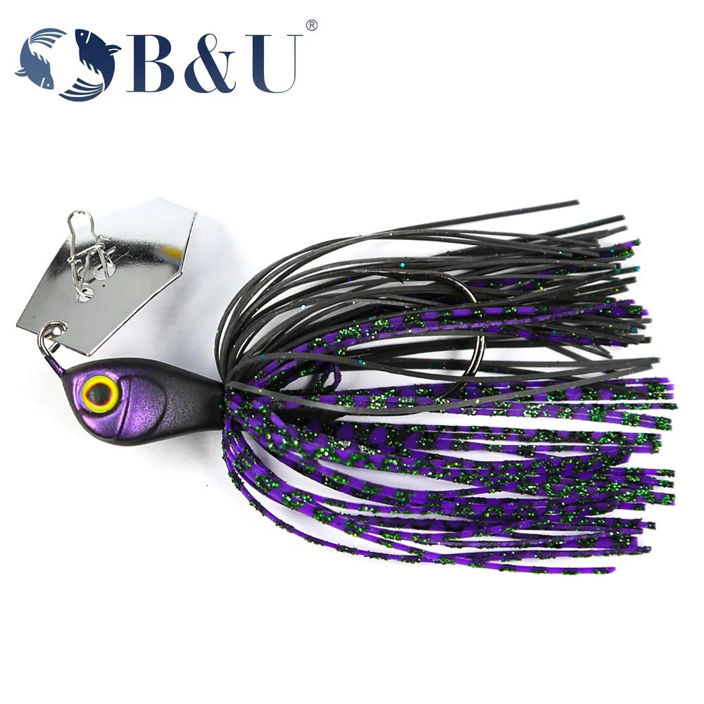 

B&U 3/8oz 1/2oz Chatterbait Bladed Jig Needle Stinger Hook Vibration Wire Bait Power Wobblers Bass Pike Jig Fishing Lures