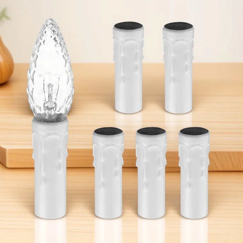 

6Pcs Chandelier Sleeves Drip Sleeves Iron Base Covers for Wall Lamps Chandelier Holders Decorative Lighting Accessories