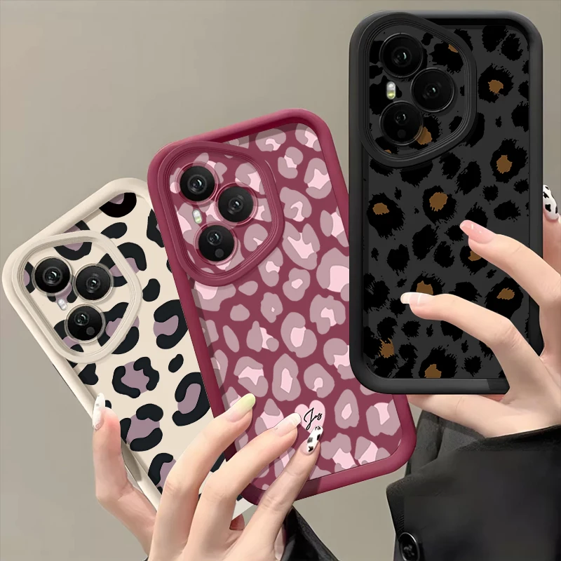 Soft TPU Phone Case For Honor 400 200 Pro Magic7 Lite X8c X9c Smart X6a X6b X6c Colorful Leopard Print Pattern Shockproof Cover