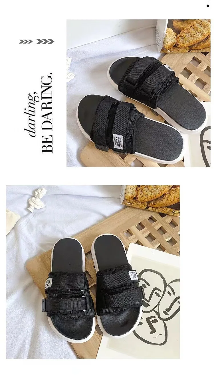 Sommer Outdoor Männer Hausschuhe Mode Haken & Schleife Leinwand Casual Paar Schuhe Slip-on Strand Hausschuhe Sandalen Frauen Schuhe flip-Flops – Detail 6