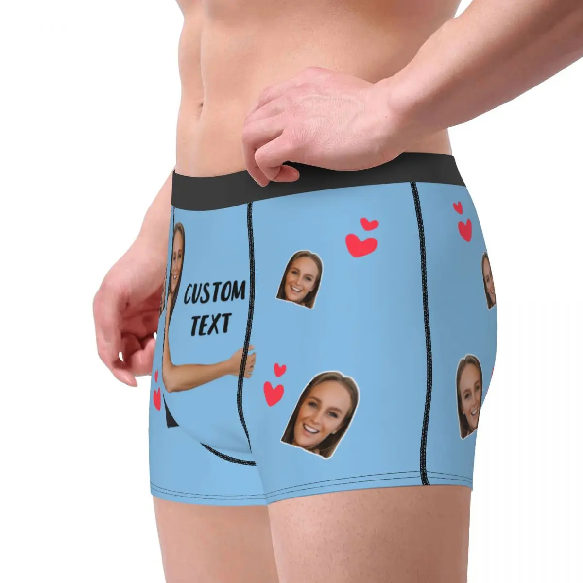 Valentine\'s Day Personalize Boxer Face Custom Photo Man\'s Underwear Gift for Man Boyfriend Anniversary Birthday/Wedding Gifts