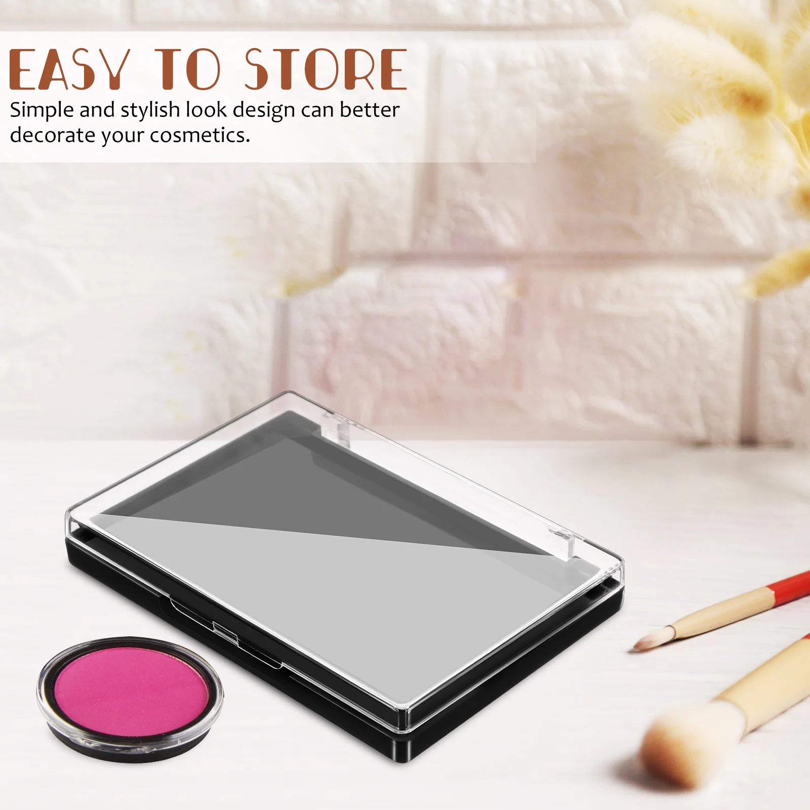 Magnetic Empty Eye Shadow Storage Box Blush Palette Concealer Plastic Eyeshadow Tray