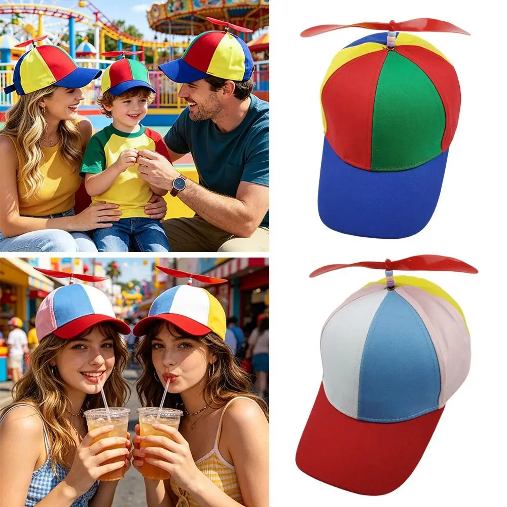 Casual Rainbow Baseball Cap Funny Helicopter Propeller Adventure Dad Hat Bamboo Dragonfly Snapback Hat Boys Girls