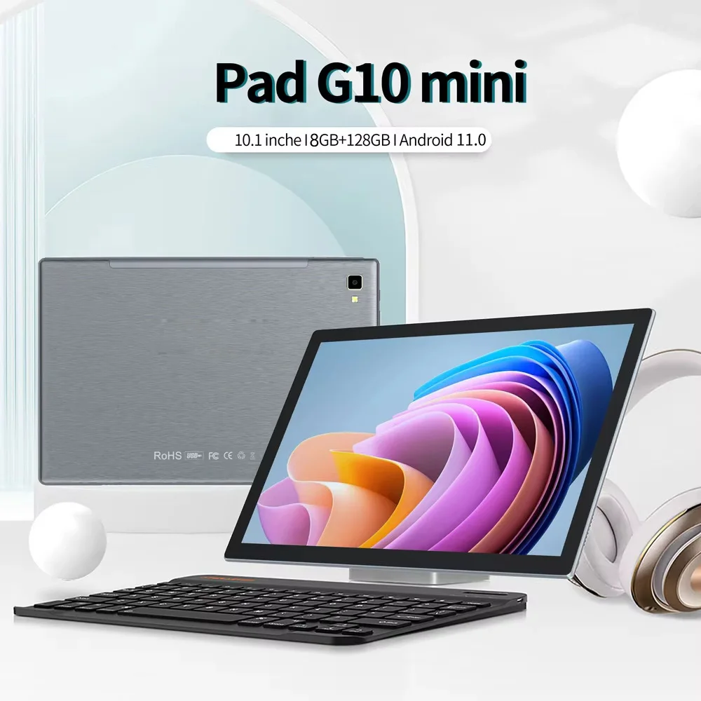 Tablette Android 10.1 de 128 pouces, 8 Go de RAM, 11.0 Go, Dean prenant en charge les jeux Google, apprentissage des appels vidéo, originale, nouvelle collection