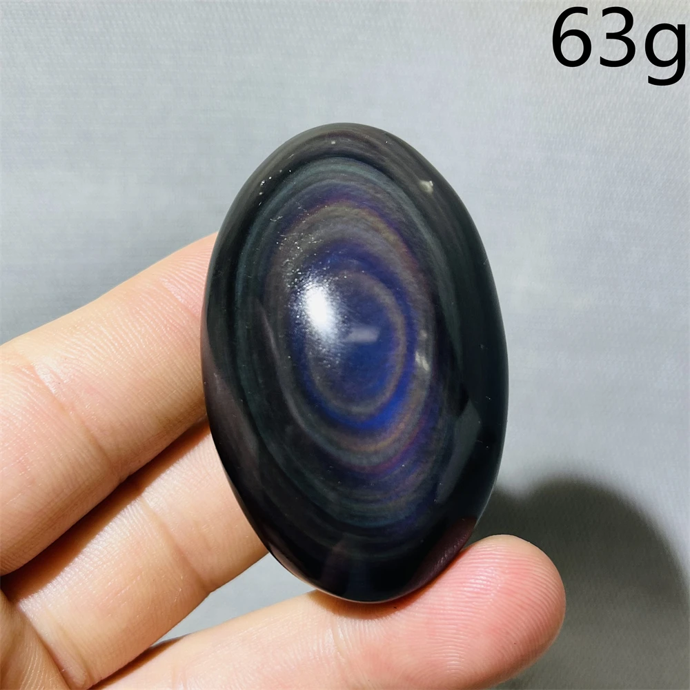 Natural Gemstone Colorful Palmstone Rainbow Obsidian Hand Polished Super Energy Home Room Decor Gift Spiritual Crystal Healing