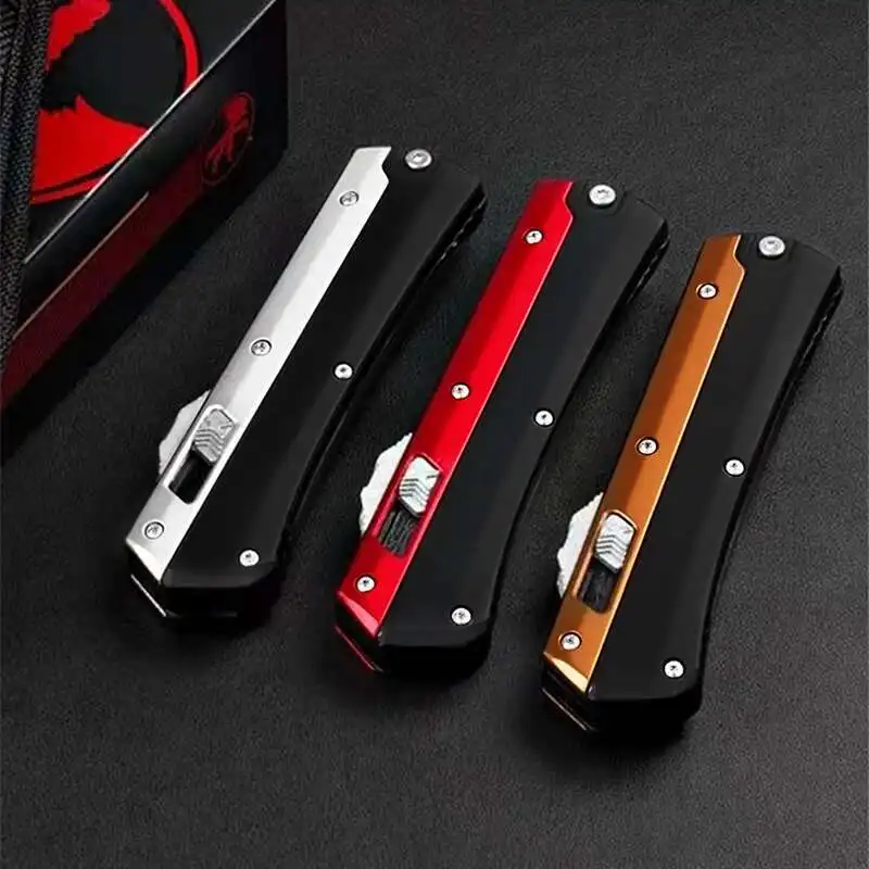 

Glykon Tech Micro OTF Knife, M390 Pocket Chips, Outdoor Camping Blade, Self Defense, Aluminum Zinc Alloy Handle, Utility EDC