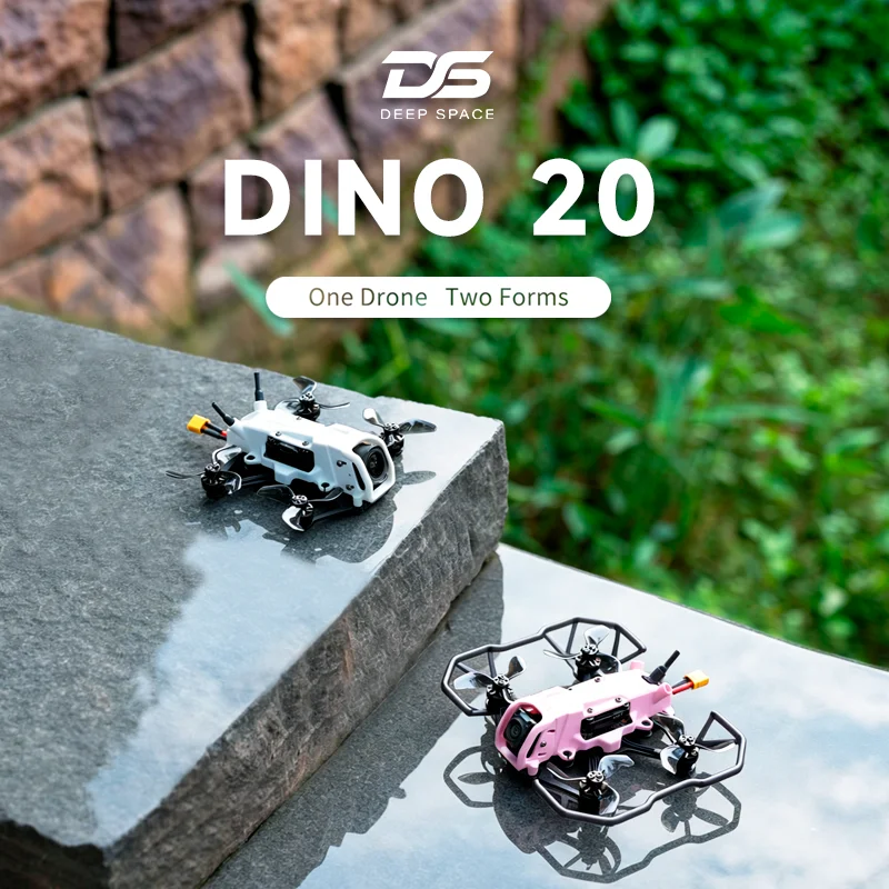 DeepSpace DINO 20 2inch ELRS2.4G FPV Drone O4 Air Unit 4K HD Freestyle 3S F405 AIO with 1203 8000KV Toothpick Quadcopter Drone