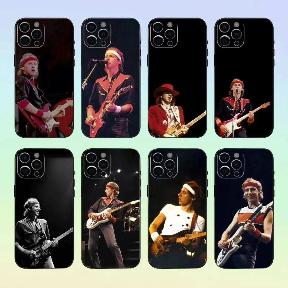 Guitar Singer M-Mark Knopfler Phone Case For iPhone 17,16,15,14,13,12,11 ,Soft Silicone Black Cover