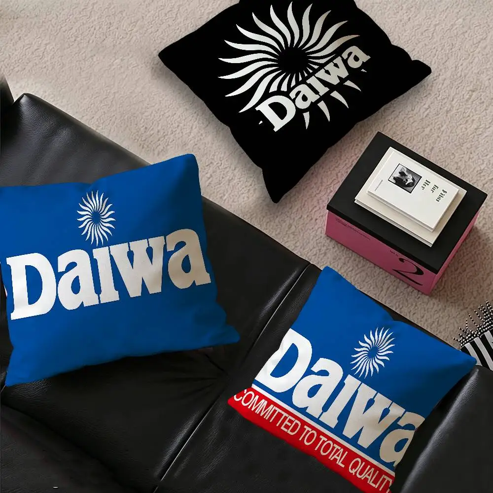 Daiwa Fishing Logo Cushion Cover Polyester Sofa Cushions Decorative Throw Pillows Home Decoration Pillowcover