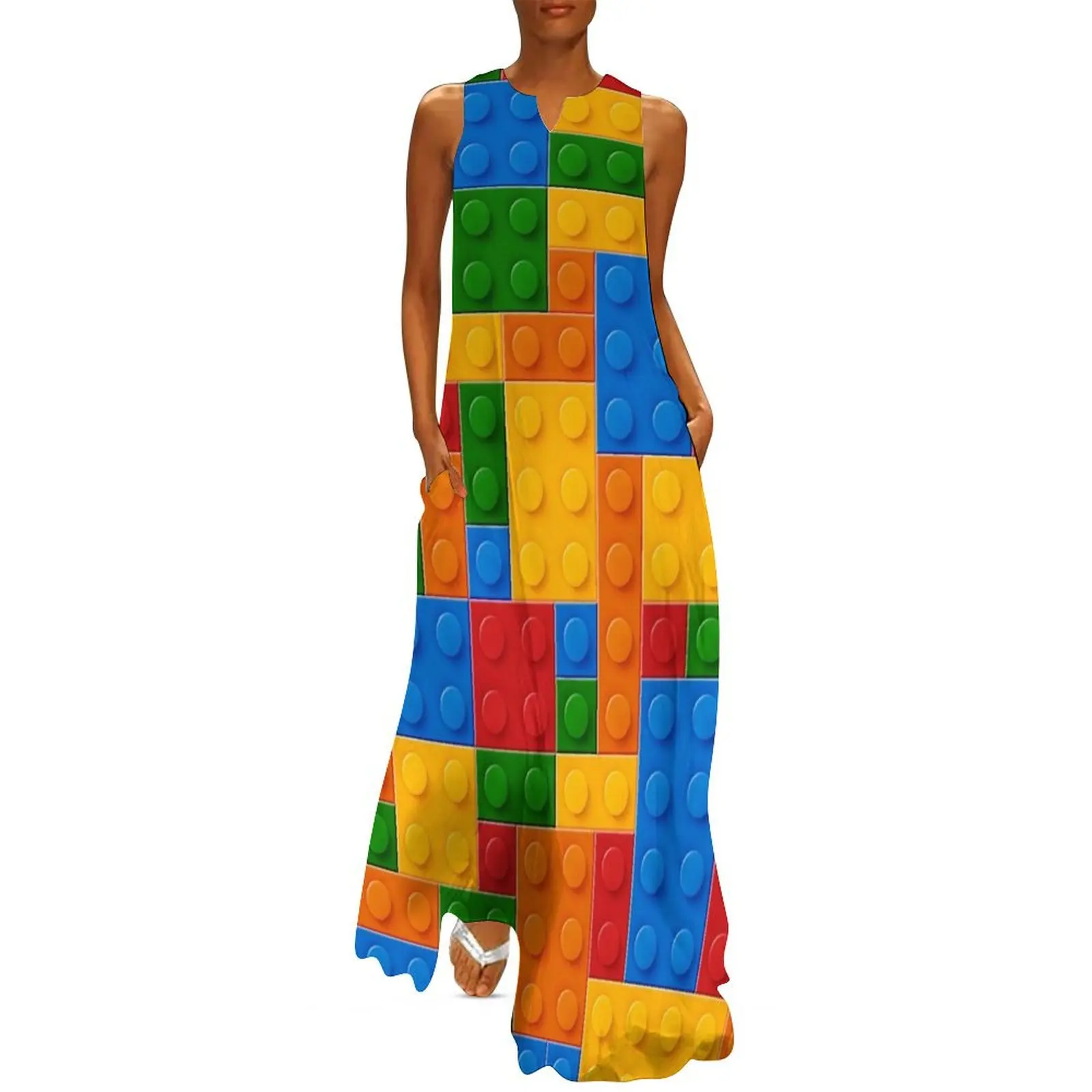 Plastic Building Blocks Toy Long Dress summer dresses ladies 2025 dress dresses elegant party dresses for women 2025