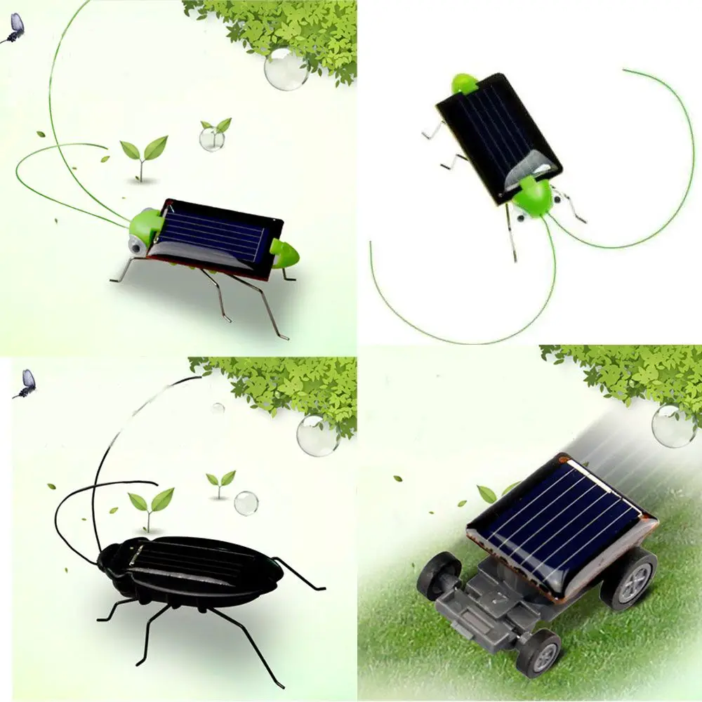 

Hot Kids Children Fun DIY Creative Educational Energy Toy Grasshopper Cockroach Solar Power Grasshopper