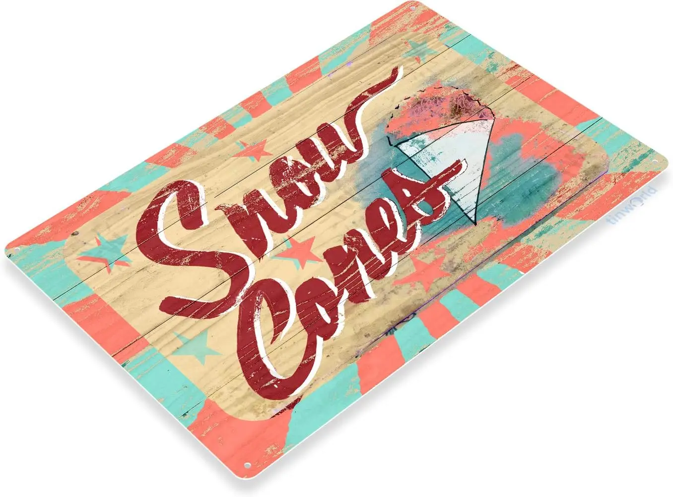 1p,ch Metal Sign -Snow Cones Carnival/Circus Food Kitchen Cottage Farm Landmarks Memorabilia Tin Signs