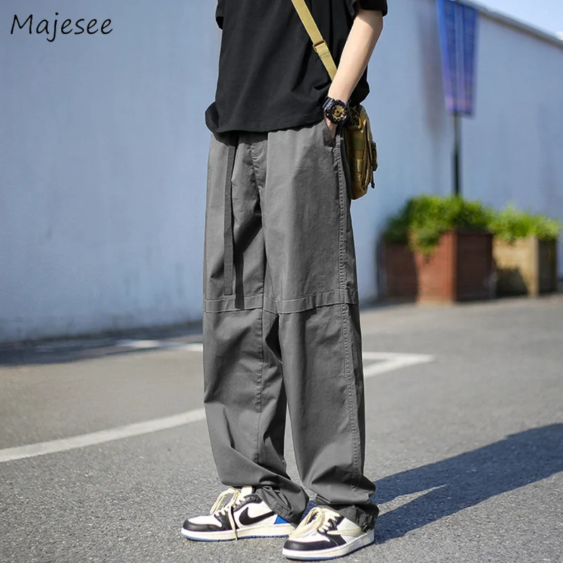 Pants Men Retro Harajuku Trousers Stylish Japanese Streetwear Casual Pantalones Baggy Cargo Teens College Hip Hop Popular Daily