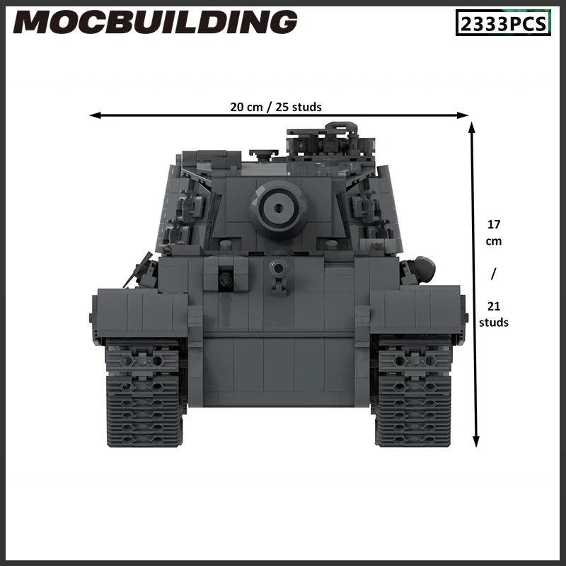 MOC Building Blocks Heavy Tank Tiger B Kingtiger modello mattoni fai da te assemblaggio creativo giocattolo regalo di natale regali di compleanno