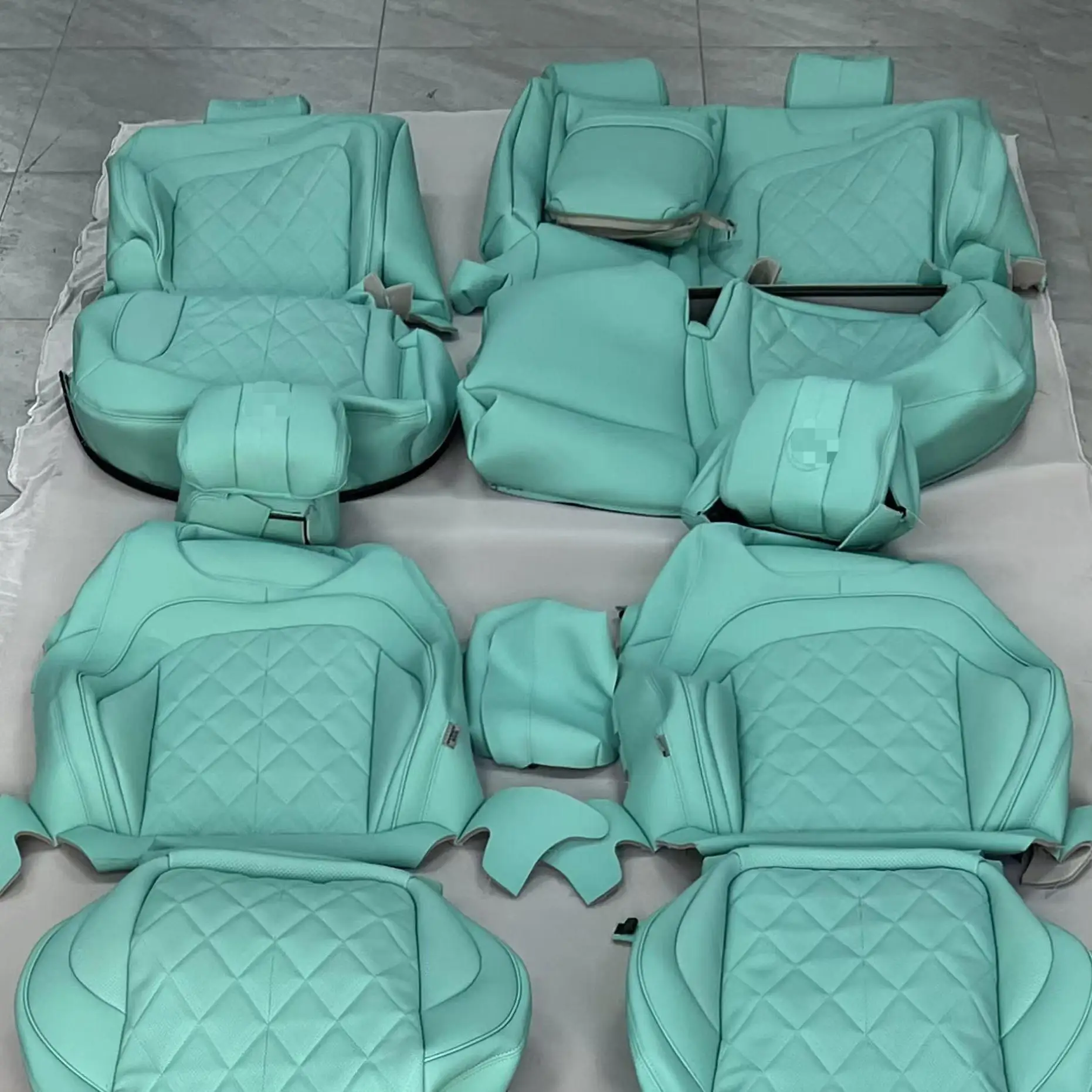 For Mercedes Benz Bc92 Leather Seat Cover Special Modification Five-Seater Seven-Seater Cars Interior Accessory DOS
