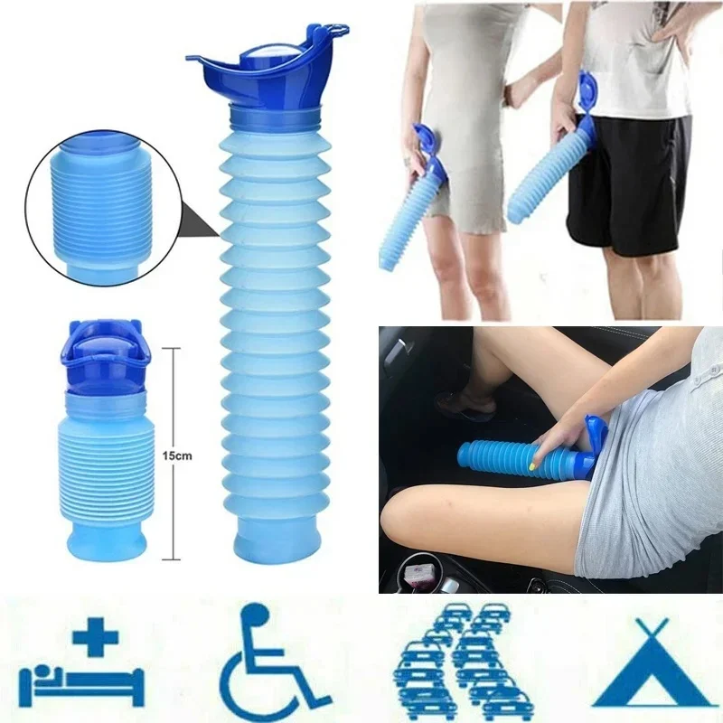 1-4Pcs 750ML Portable Standing Pee Bottle Shrinkable Adult Urinal Travel Outdoor Camping Women Kid Pee Bottle Auto Accessories view 3