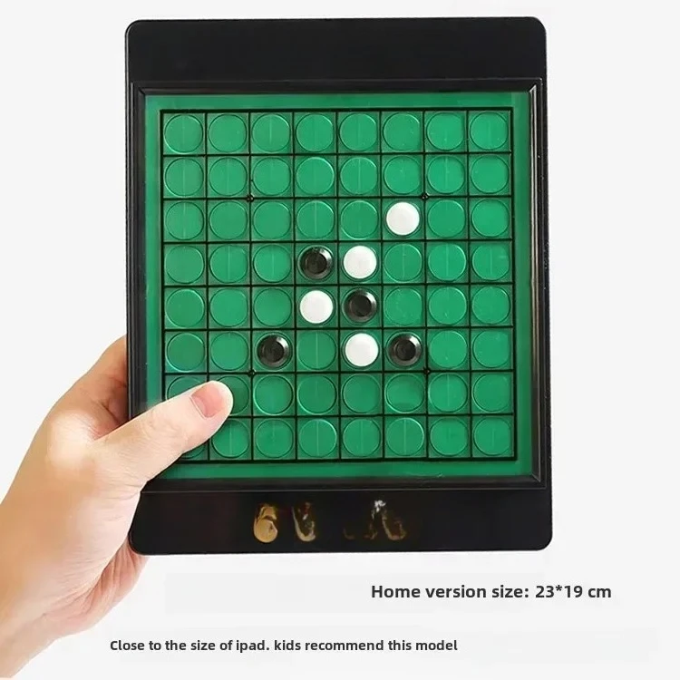 

Black and White Flip Chess Pocket Portable High Speed Rail Plane Travel Mini Gobang Puzzle Board Game