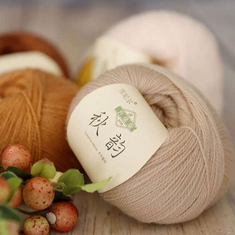 50g/piłka wełna Merino na drutach i szydełkowania Superfine wełna Merino gruba przędza DIY szydełka wełniane nici piłka 260M