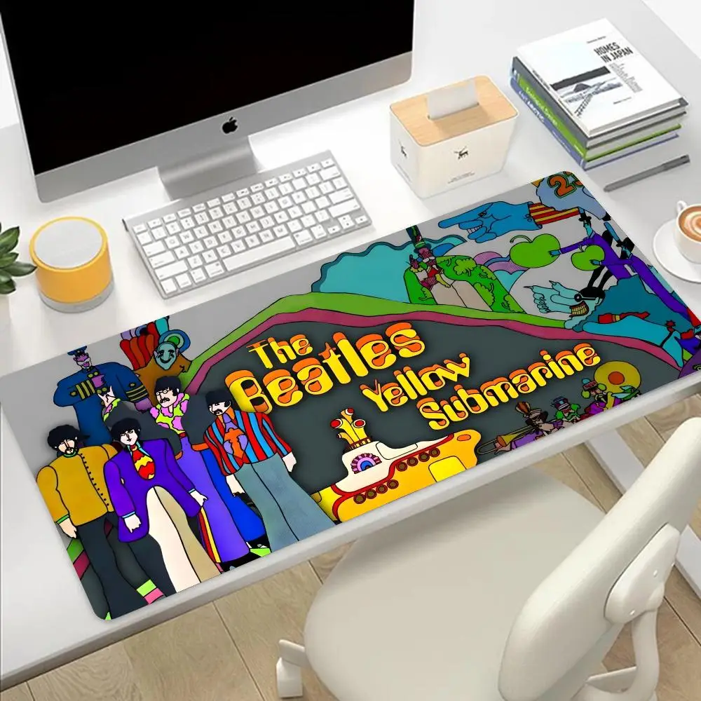 Computer Gaming Game Cushion Mouse Mat Pad Painting XXL Colored Gamer Desk Desktop Office Pads Mats Large Table B-Beatles-S Big