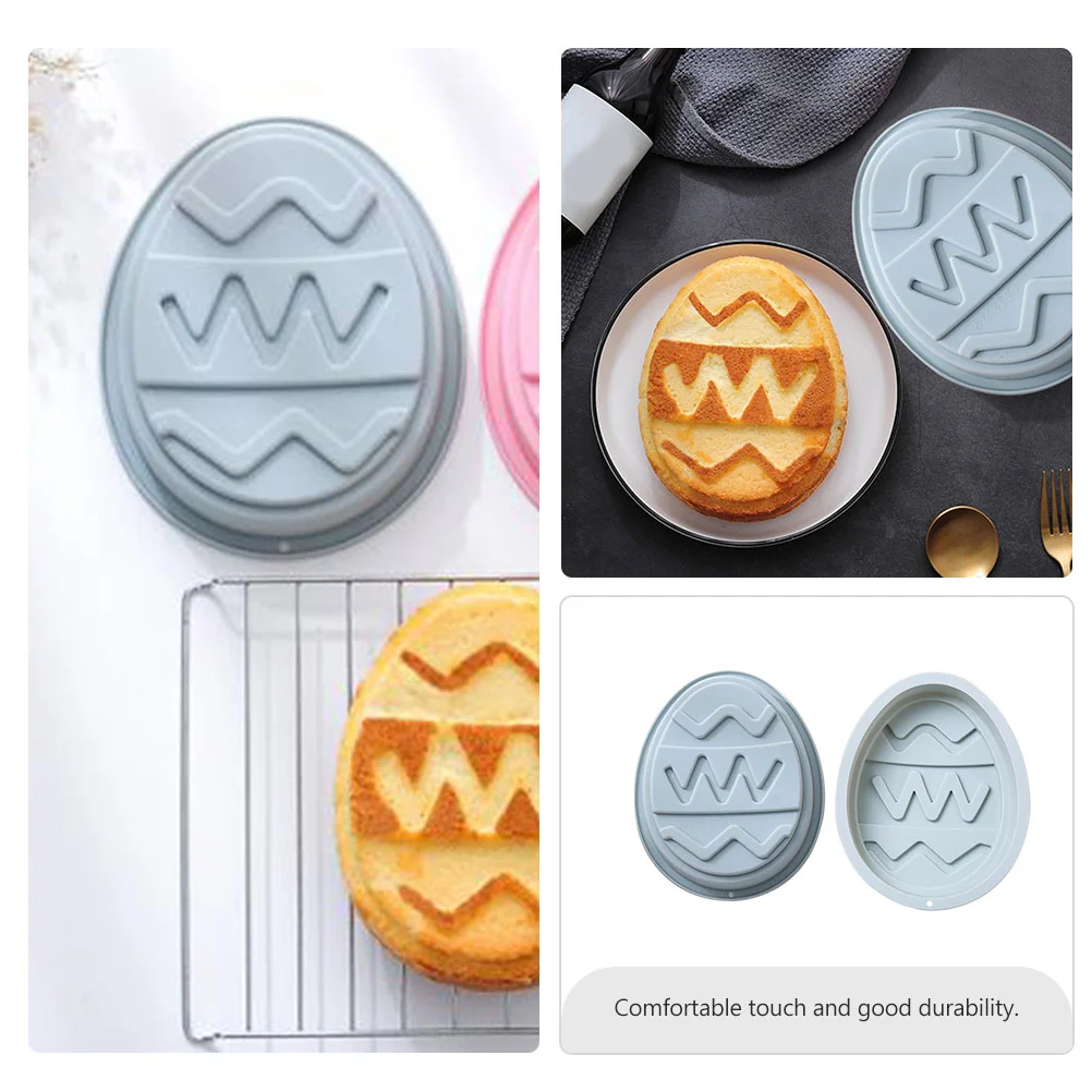 2 Pcs Cake Silicone Mold Parent-child Baking Molds Chocolate Household Tray Easter Gift Egg Silica Gel