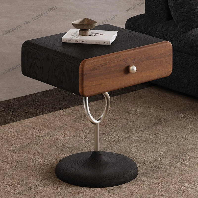 

Solid wood vintage side table vintage style living room hardware edge cabinet bedroom bedside table