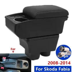 For Skoda FABIA Armrest For Skoda Fabia 2 2008-2014 Car Armrest box Storage box cup holder Dedicated Retrofit Car Accessories