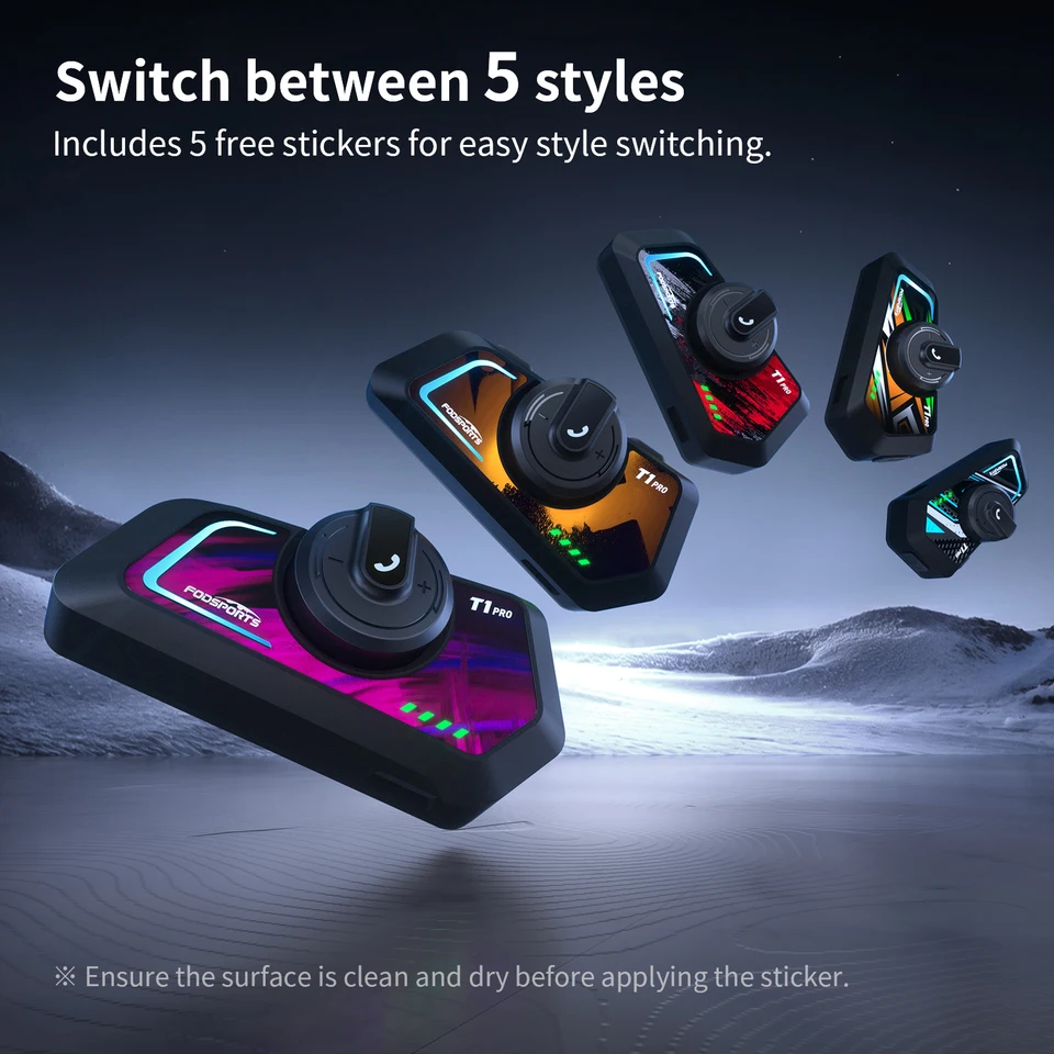 Fodsports T1 Pro オートバイインターホン Bluetooth ヘルメットヘッド