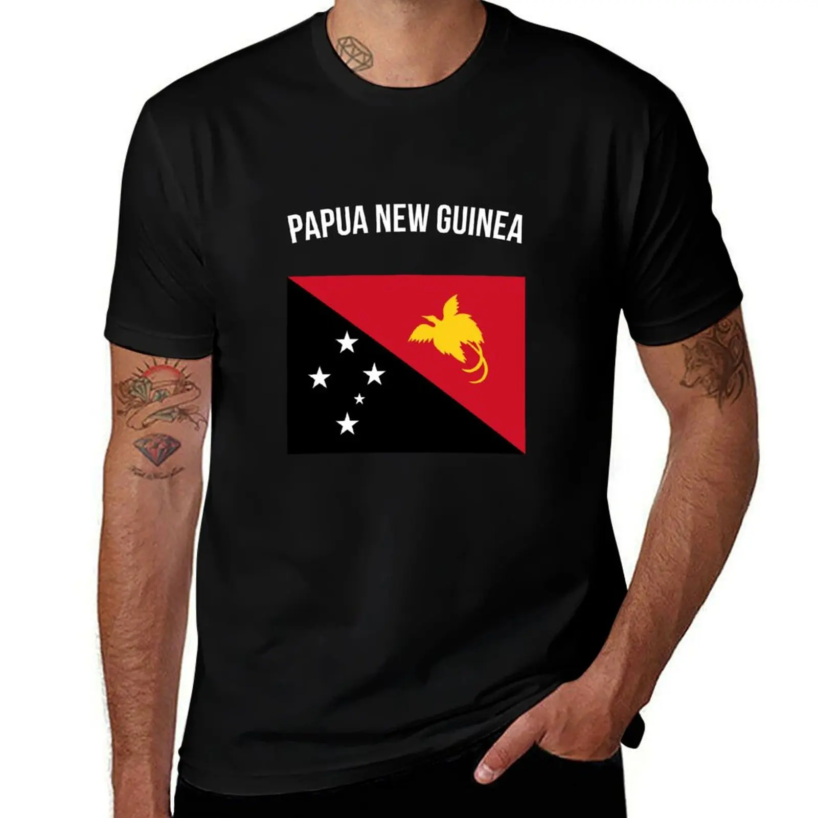 

cotton Papua New shirts man tshirt T-Shirt graphic shirt man t heavy t Flag Guinea man