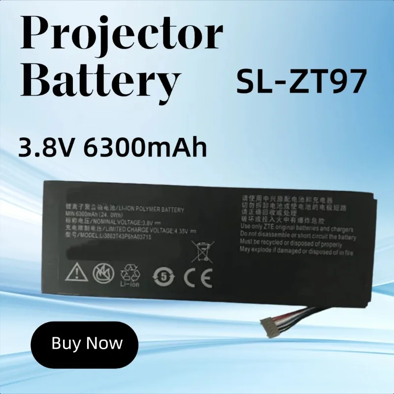 

3.8V 6300mAh for ZTE MF97V MF97B, MF97G SPro2 Projector Battery