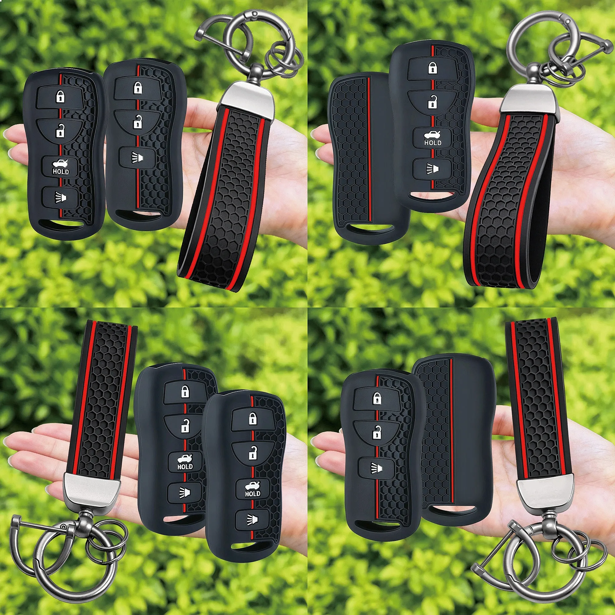 For Nissan X-Trail T30 Frontier Murano Armada Versa Altima Sentra Tiida Infiniti FX35 QX56 JA60 Silicone Car Key Fob Cover Case